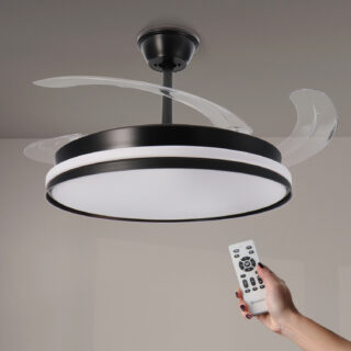 Ventoinha de Teto LED Black Heer ø107 Cm CCT