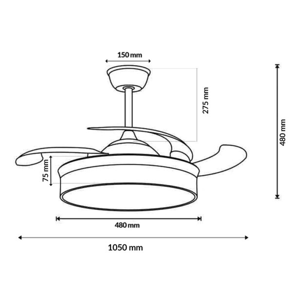 Ventoinha de Teto LED White Hoom - Image 2