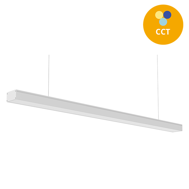 Barra suspensa/tecto LineX OFFICE 120cm 1x40W LED CCT 3000/4000/6400K C.118xL.7xAlt.Reg.cm branca