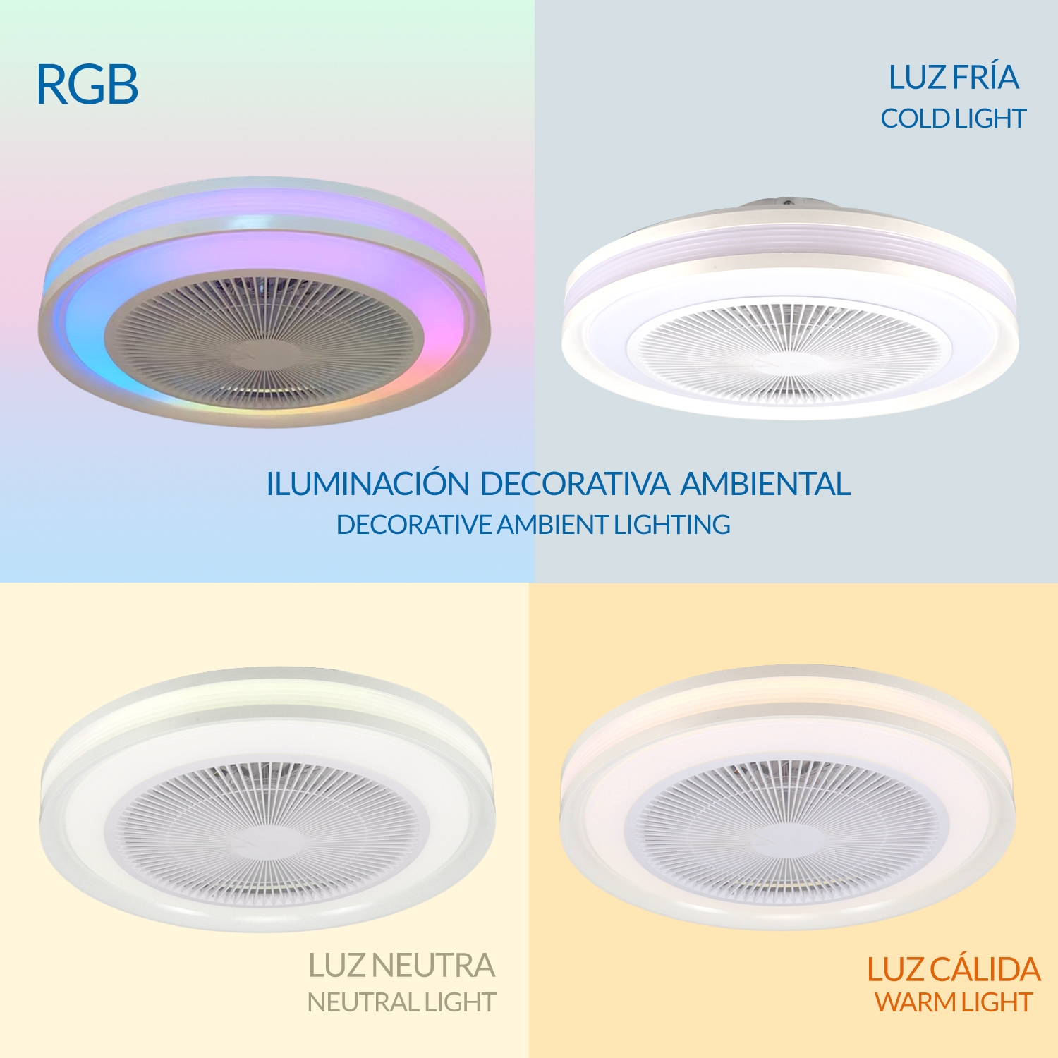 Ventoinha de Teto LED Colours CCT+RGB - Image 6