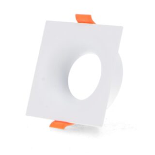 Aro Fixo Quadrado Branco Serie Infinity para GU10/MR16