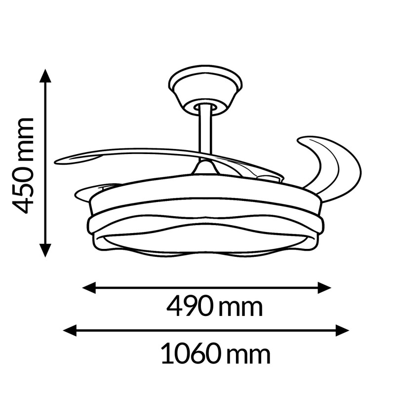 Ventoinha de Teto LED White Plant Ø106 cm CCT - Image 2