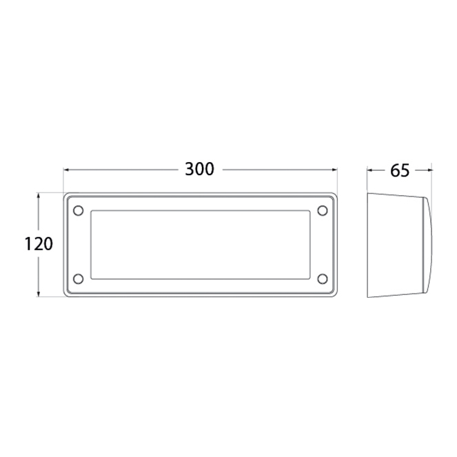 Aplique LETI 2xGX53 6W botão CCT (3cores) IP66 C.30xL.6,5xAlt.12cm resina preta - Image 2