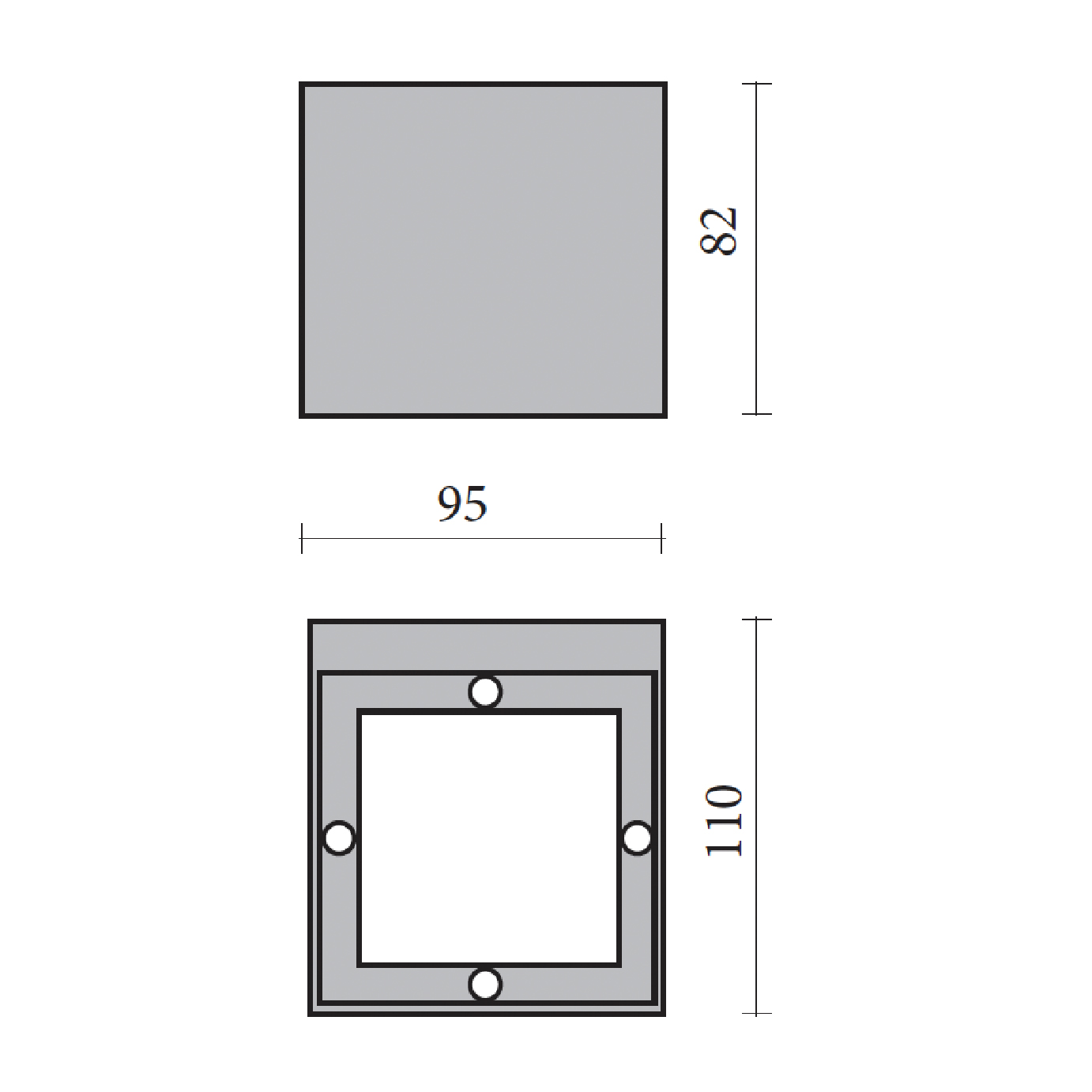 Aplique GINEVRA IP65 1xG9 C.9,5xL.11xAlt.8,2cm alumínio+vidro branco - Image 2