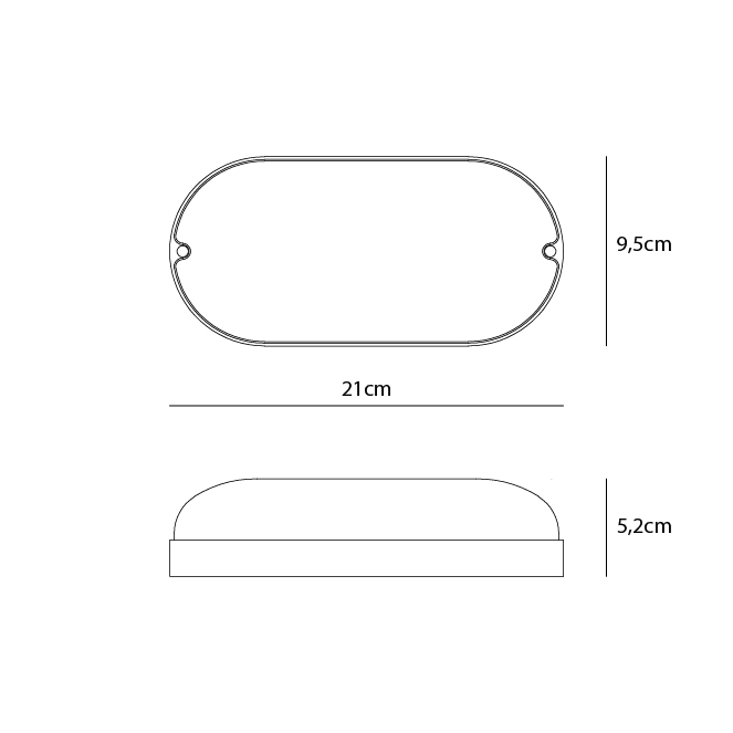 Aplique KASAI IP65 1x18W LED 1260lm 3000K C.21xL.9,5xAlt.5,2cm branco - Image 2