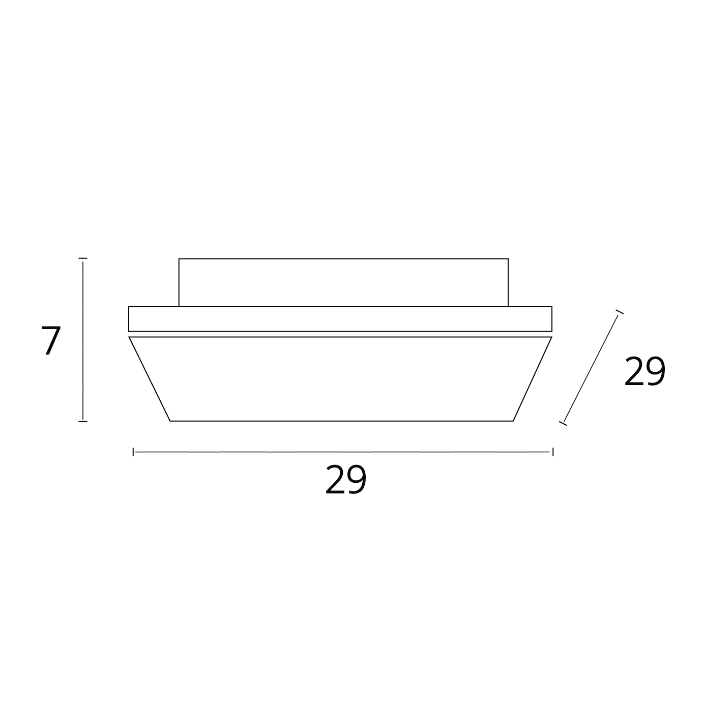 Plafond DRESDEN Quadrado 24W LED 3000K castanho/cromado - Image 2