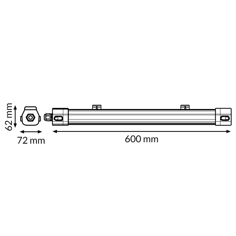 Armadura Estanque LED Marsella 20W 600mm CCT Vinculável - Image 2