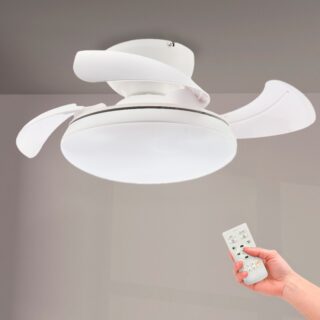 Ventoinha de Teto LED White Mushroom Ø72,5 cm CCT