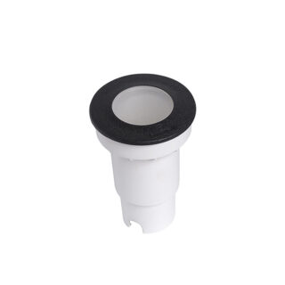Aplique/Foco de encastrar ALDO 1xG9 1,7W 3000K IP67 Alt.12,7xD.5cm resina preta