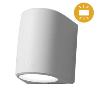 Aplique MARTA 2xGX53 10W botão CCT (3cores) IP55 C.16,4xL.14,5xAlt.19,2cm resina cinza