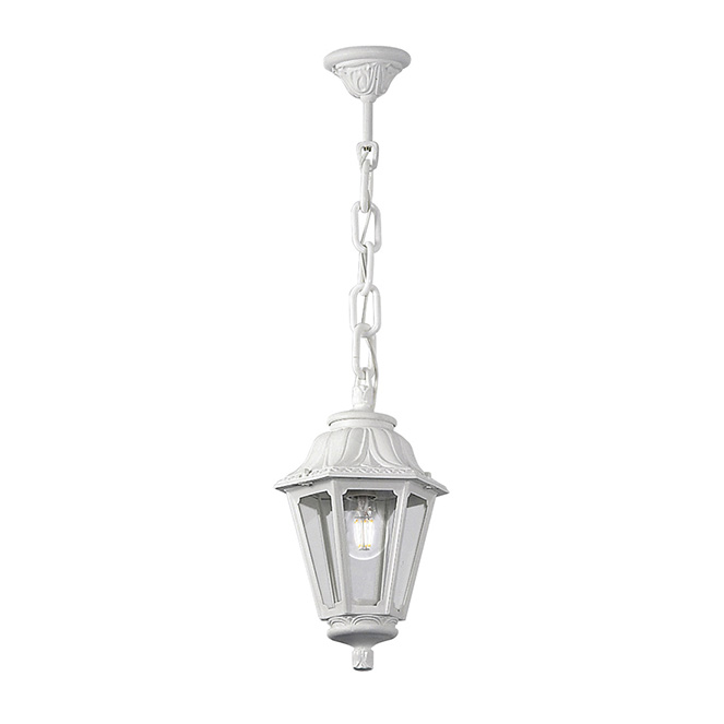 Suspensão ANNA 1xE27 IP55 Alt.80xD.22cm resina branca