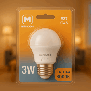 Lâmpada LED E27 G45 3W 3000K