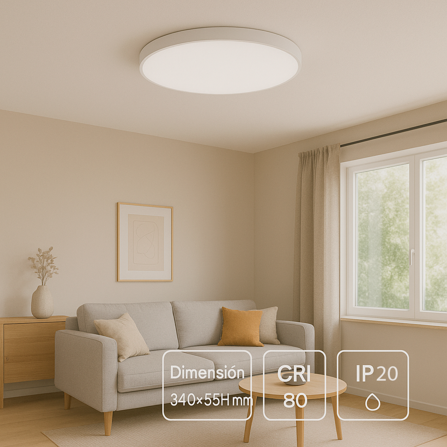 Plafon LED Redondo Boni 36W 6500K - Image 3