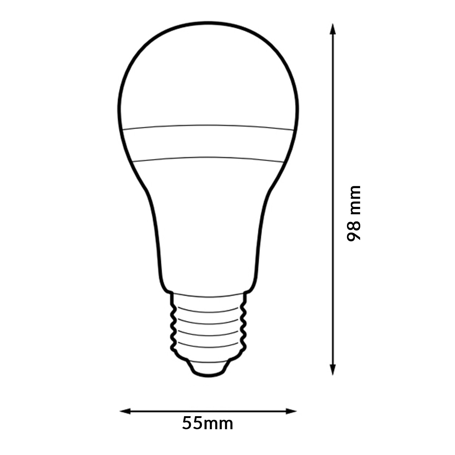 Lâmpada LED E27 A55 6W 3000K - Image 2