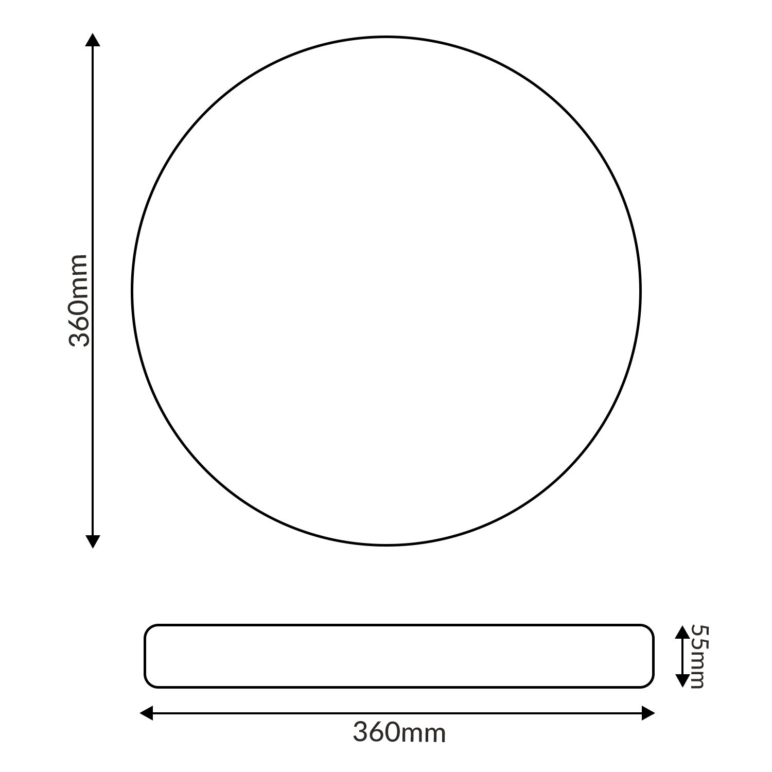 Plafon LED Redondo Boni 36W 6500K - Image 2
