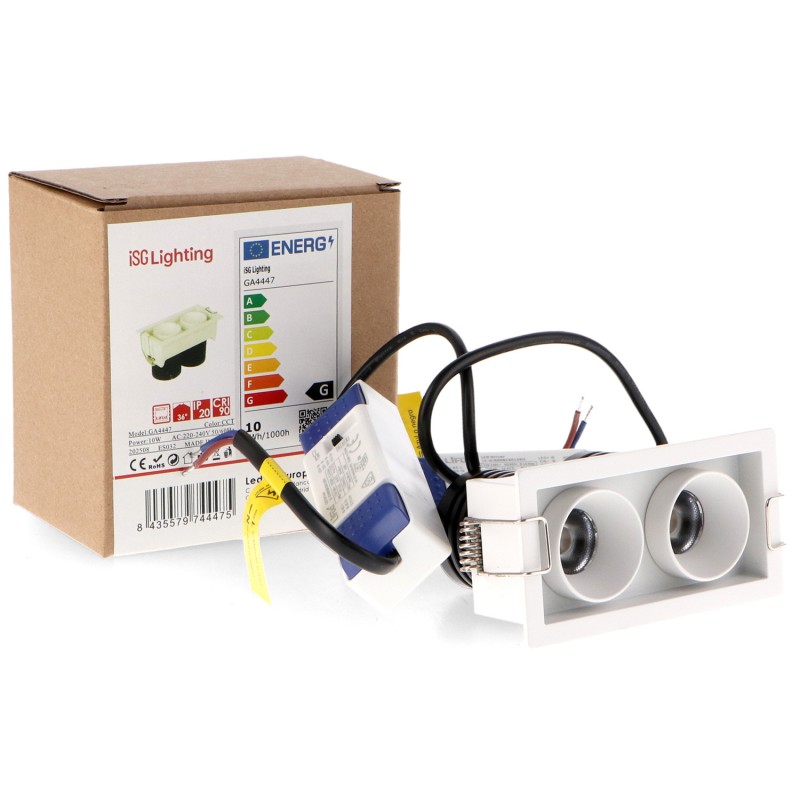 Downlight LED White Fix Square 10W CCT - Image 2