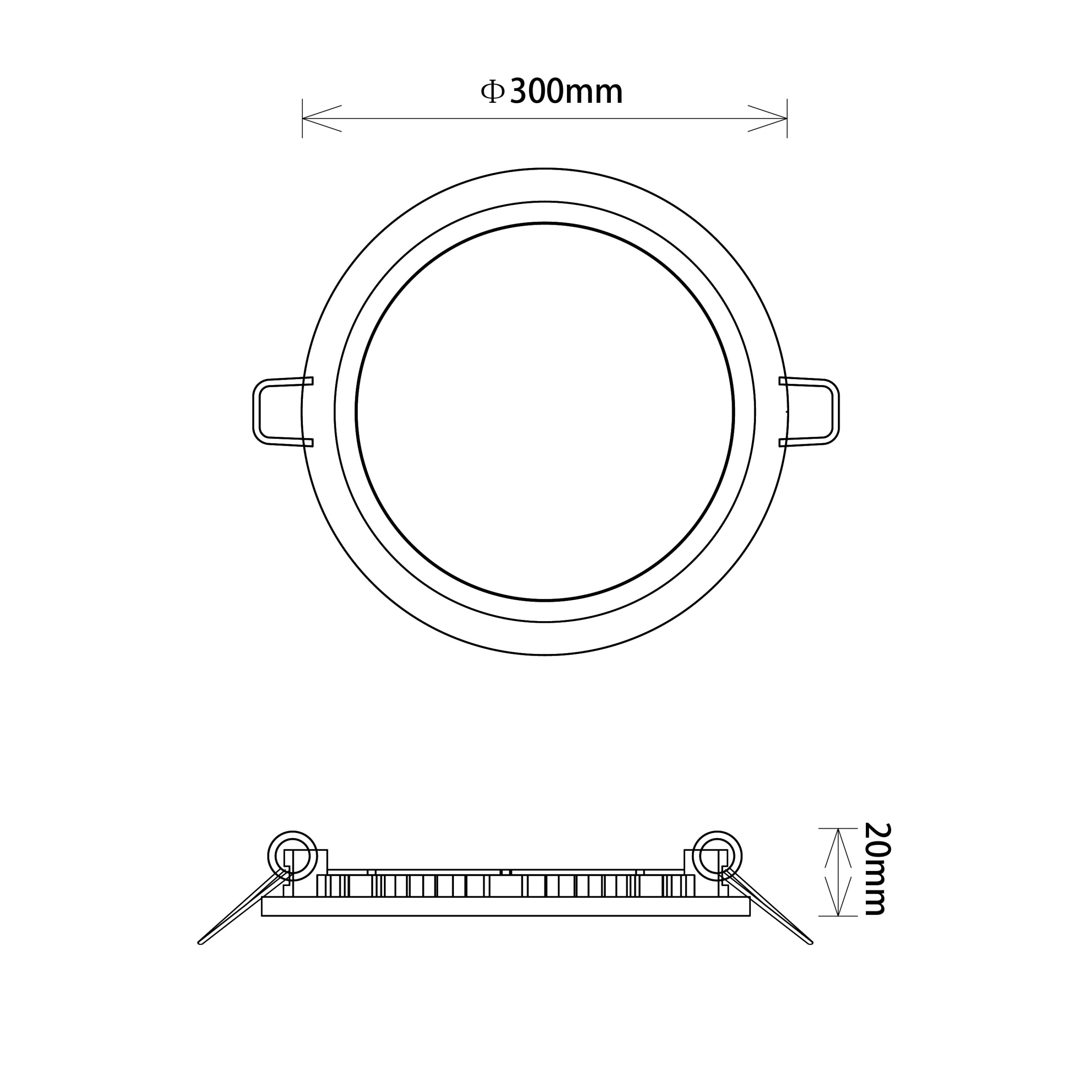 Foco de encastrar INTEGO CLASSIC redondo 24W LED CCT 2200lm 120° Alt.1,1xD.30cm branco - Image 2
