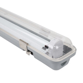 Armadura estanque LINESTA TypeC IP65 1xG13 T8 LED 150cm C.157xL.6xAlt.5,7cm cinzento